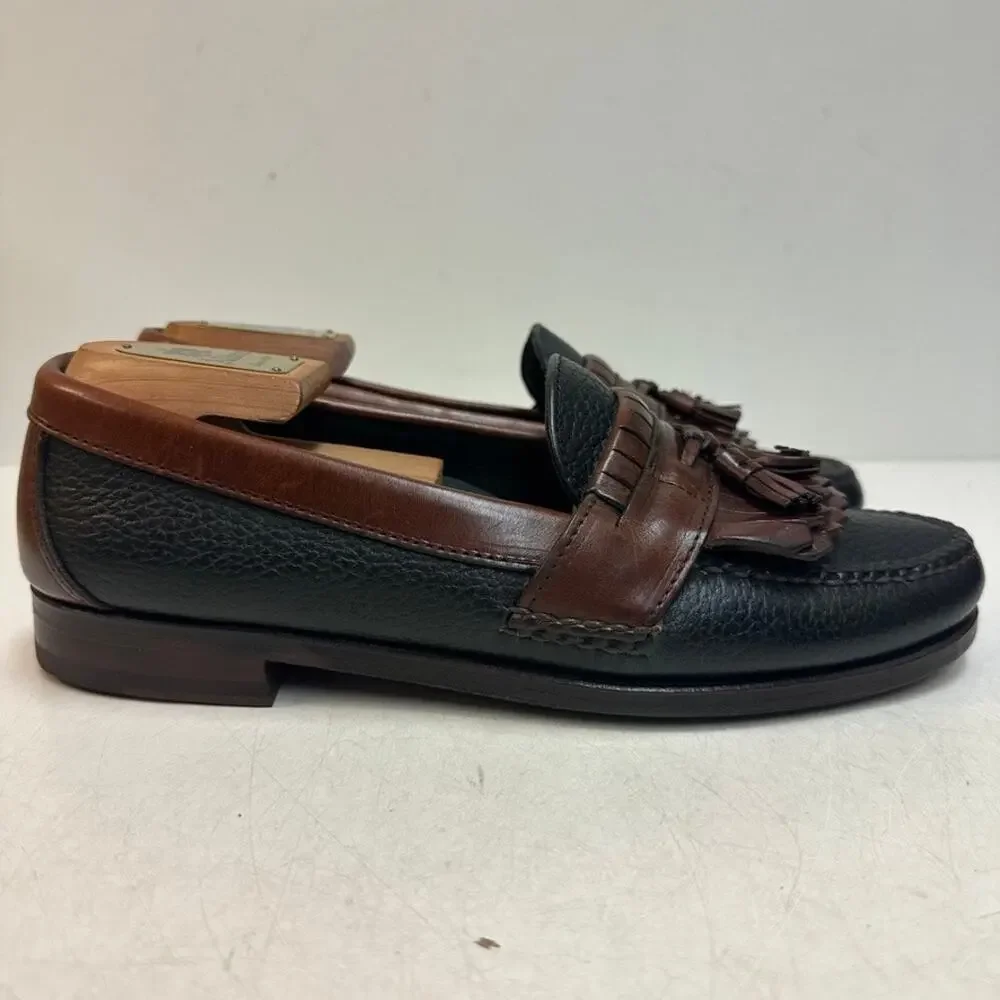 NEW HEELS Rancourt & Co x H S Trask Handsewn Tassel Kiltie Loafer Moc USA 9.5 D